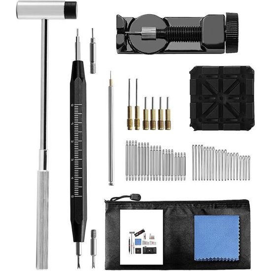 Kit De Réparation Pour Montre Avec Chasse-goupille Et Embout Rotatif - 38 Pièces