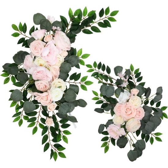 Couronnes De Fleurs Artificielles Pour Mariage - Lot De 2 - Bohème Réglable - Pour Femme, Demoiselle D'honneur, Fête