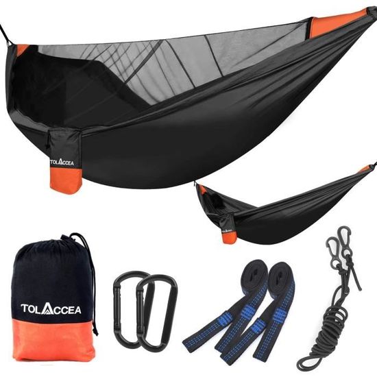 Hamac De Camping Avec Moustiquaire, Toile Hamac 2 Personnes, Portable