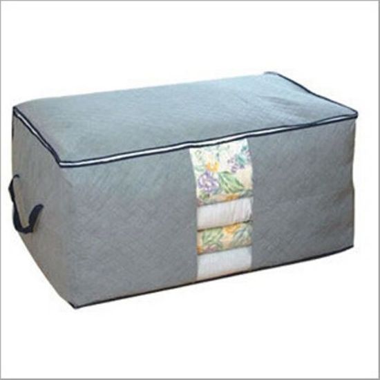 Sac De Rangement Pour Couette 60x40x35 Cm - Avec Fenêtre Transparente Et Poignées, Pliable, Grande Capacité, Protection Literie