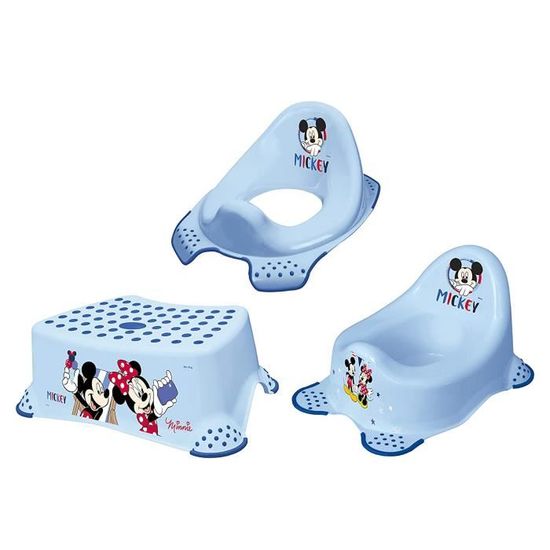 3er Set Disney Mickey Mouse Pot + Wc Pièce Jointe + Tabouret Neuf