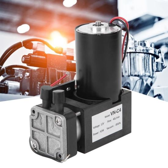 Pompe à Vide Miniature VN-C1 - 80kPa, 10W, DC12V/24V, 15L/min, Faible Bruit 65dB, Pour Instrumentation