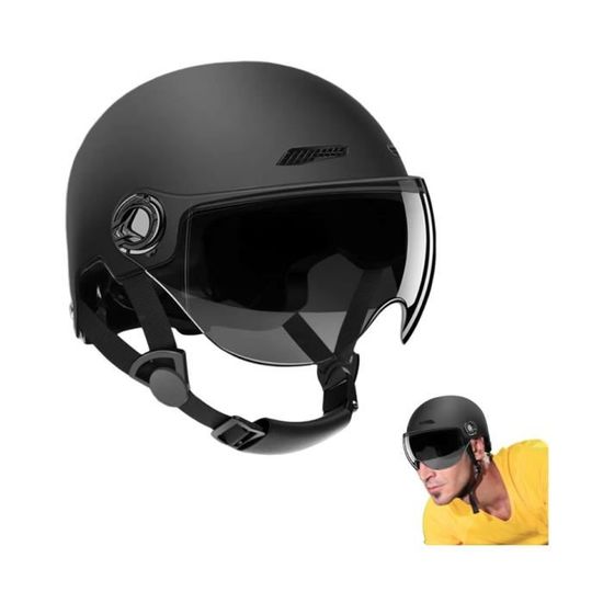 Casque Ouvert Pour Trottinette Et Vélo électrique - Avec Visière - Taille Réglable 45-65cm - Pour Adultes Et Ados - 2
