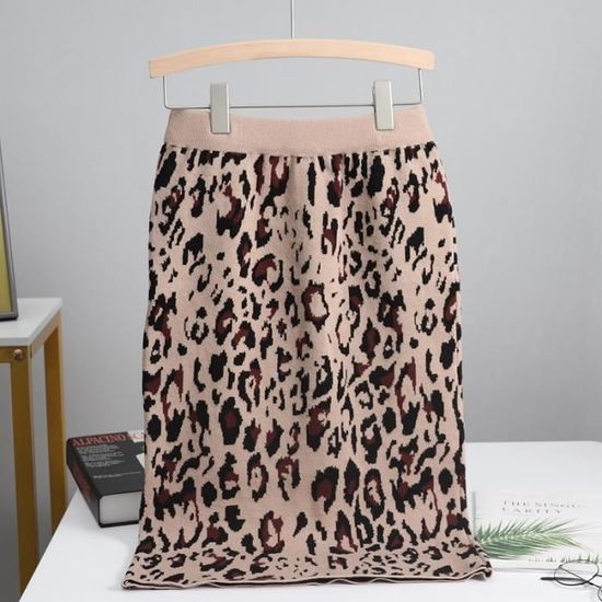 Jupe droite leopard online