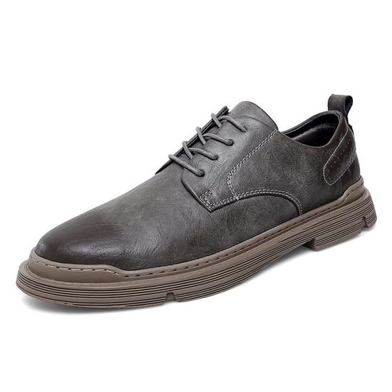 Chaussures De Ville Homme DESAI En Cuir Véritable - Richelieu Classique, Semelle Caoutchouc, Talon 2 Cm, Largeur Standard