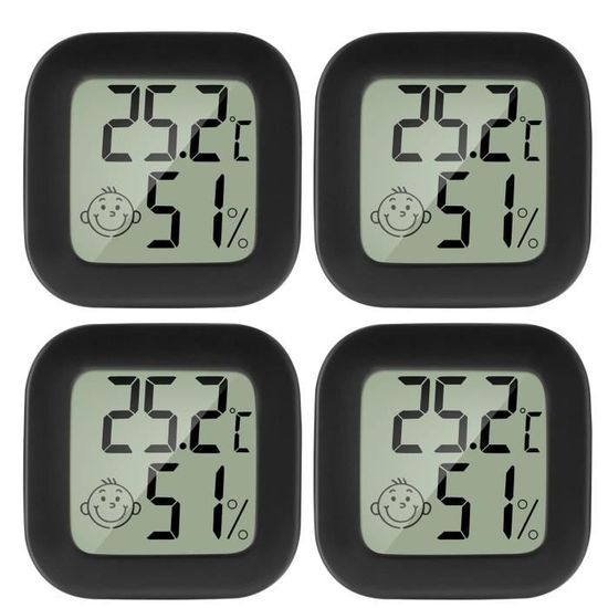 Thermomètre Hygromètre Intérieur, 8 pièces LCD Mini Digital