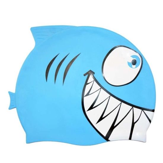 Bonnet De Bain Enfant Poisson Mignon Silicone - Rouge - Protection Cheveux Oreilles Pour Bébé Et Tout-Petit