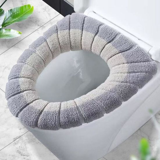 CCYKXA Housse De Siège De Toilette Tendance Et Chaude Avec Fermeture Eclair Lavable Reutilisable Confortable Universelle Blanc 91806611