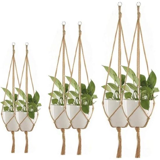Emooqi Suspension Plante Macramé, Suspension Corde Plante Solide Exquis