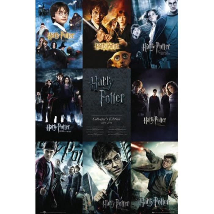 Tous Les Films De Harry Potter Harry Potter Poster - Collection Tous Les Films... - Cdiscount Maison