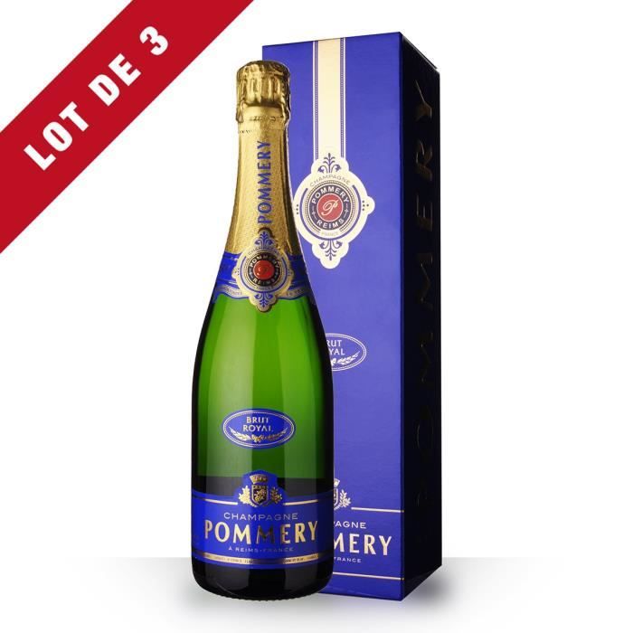 3X Pommery Brut 75cl - Etui - Champagne