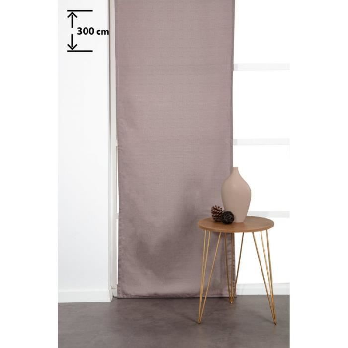 Panneau Japonnais 60 x 300 cm à Scratch Grande Hauteur Tramé Uni Brun