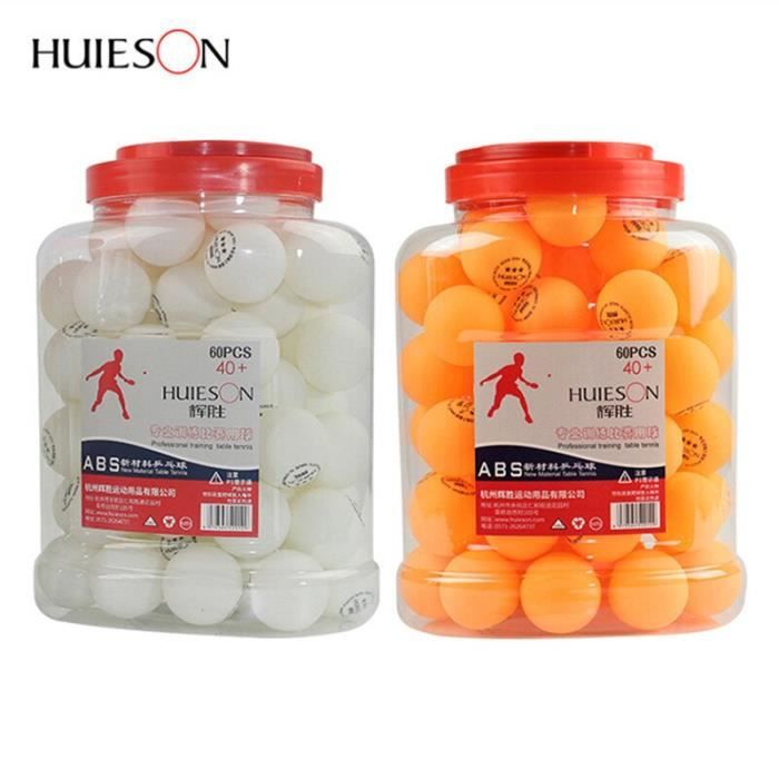 Huieson – balles de Tennis de Table 3 étoiles en plastique ABS, 60 pièces-baril, 40mm + 2.7g, balles de Ping-Pong, pour [D52949D]