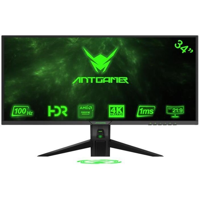 ANTGAMER M34G5Q 34 pouce incurvé Ecran Gamer UWQHD 100Hz, 1ms, 21:9