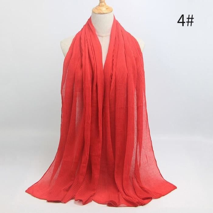 Foulard hijab en coton froissé, écharpe douce, écharpe chaude, écharpe chaude, châle, 25 couleurs, Design hiver, tendanc DY5180