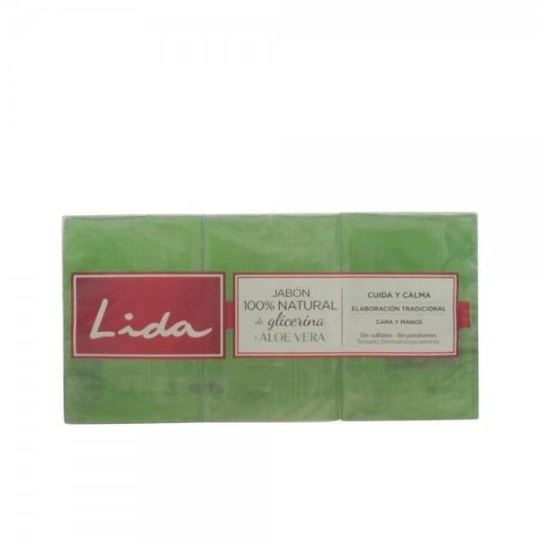 Savon naturel ALOE VERA glycérine et LOT 3 pz. 3 unités de 125g.