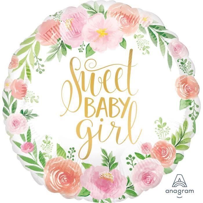 Ballon Foil Floral Baby Girl (Lot de 3)