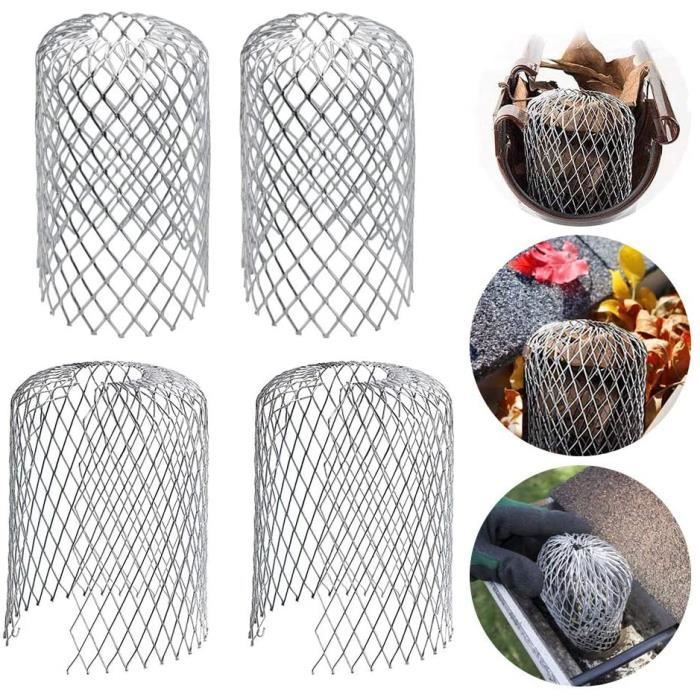 Filtres de Gouttière en Aluminium Grille Protection Protège en Métal Protection Feuilles Pour Maison Avant-Toit Fossé Égout-6Pièces