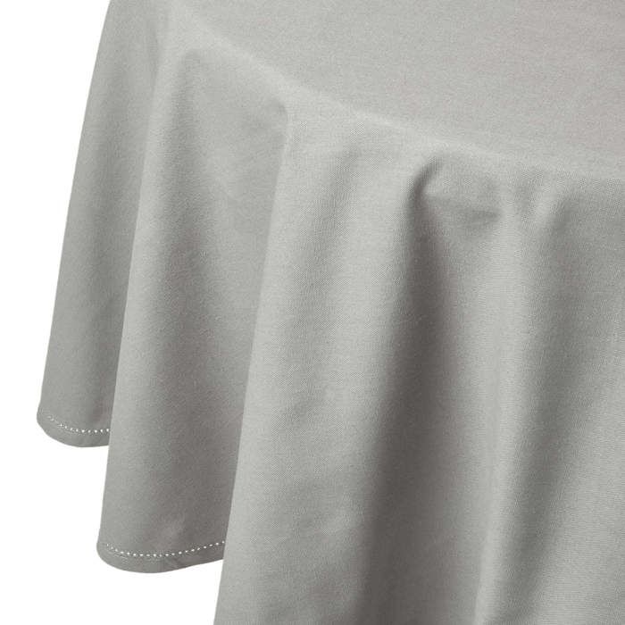 Nappe Ronde 100% coton - Gris - à˜180 cm