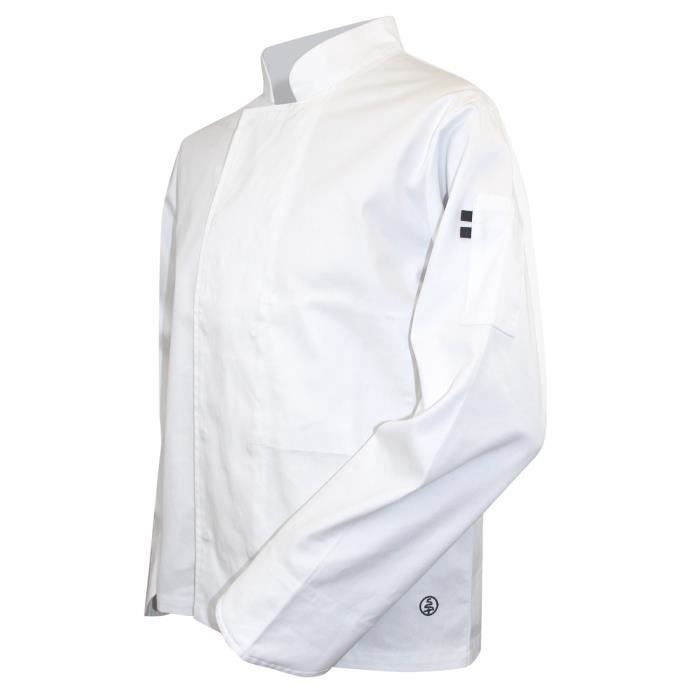 Veste de cuisinier blanche mixte poisson lma