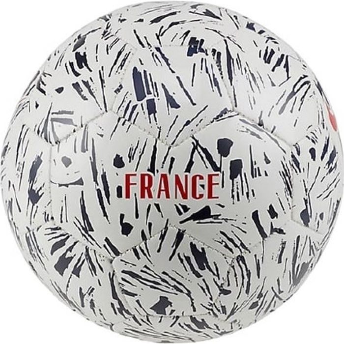 Ballon de Football Nike Equipe De France Blanc et Bleu Graphique Taille 5