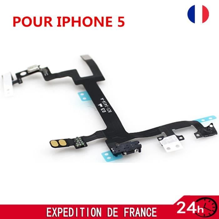 NAPPE FLEX DU BOUTON POWER ON/OFF + VOLUME + VIBREUR POUR IPHONE 5