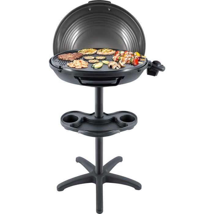 STEBA 061600 VG325 Grill BBQ - 2200 W - Plaque de cuisson XXL diamètre 48 cm - Noir et gris