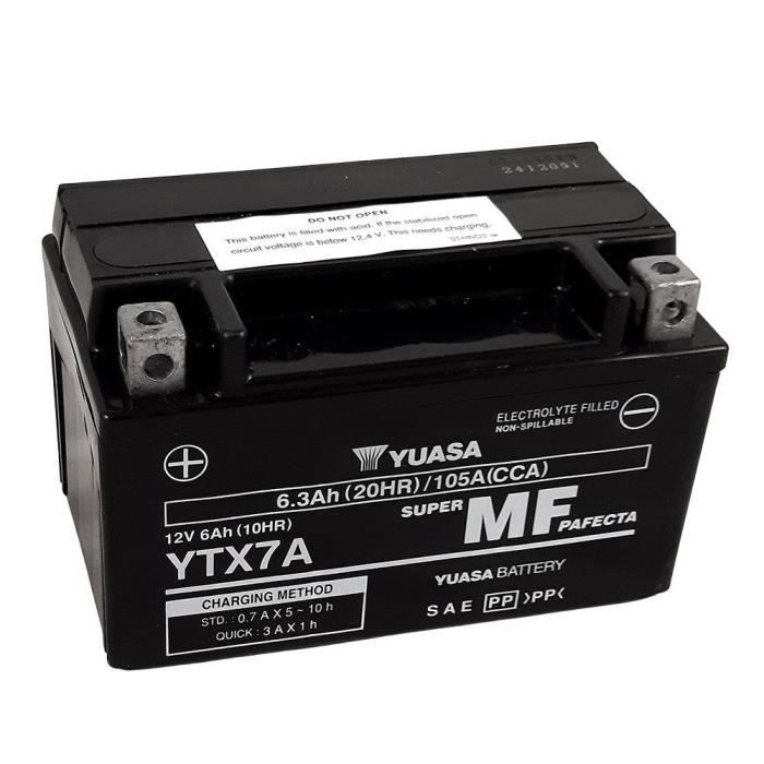 Batterie Ytx7a SLA AGM - Sans Entretien - Prête à l'emploi.