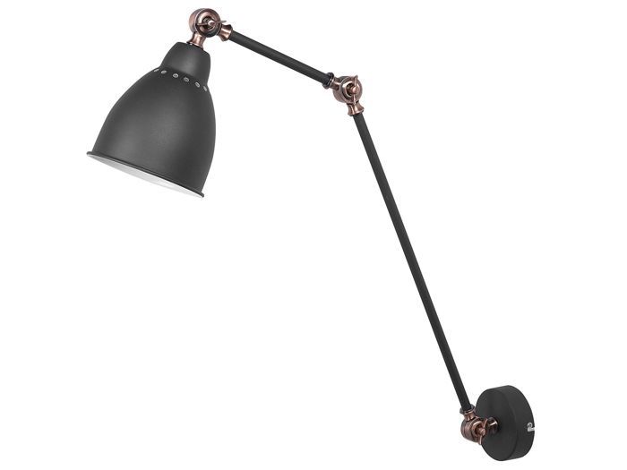Lampe murale gris graphite et cuivré MISSISSIPPI L