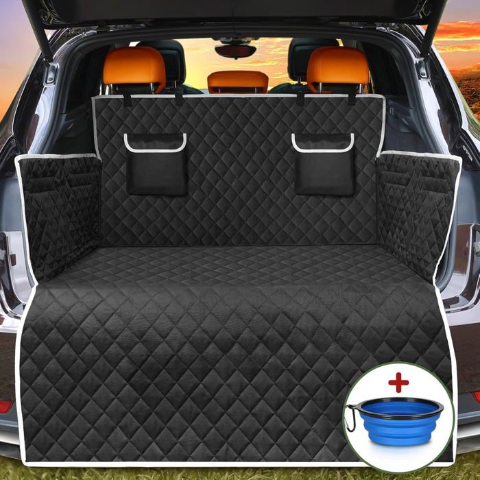 Meilleurs prix pour Housse de coffre de voiture universelle impermable et antidrapante tapis de coffre pour SUV et chiens couleurs multiples YYV