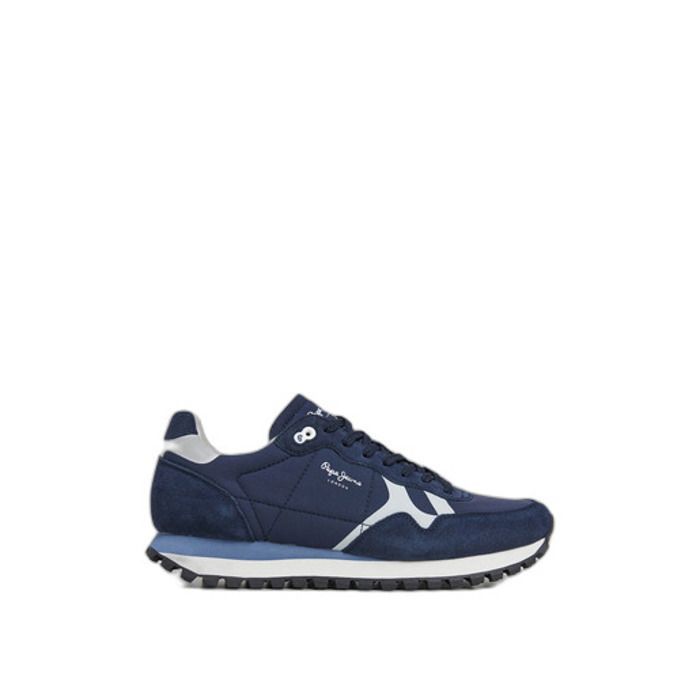 Pepe Jeans Baskets - Pepe Jeans - Brit-on Prints - Navy - Lacets - Plat