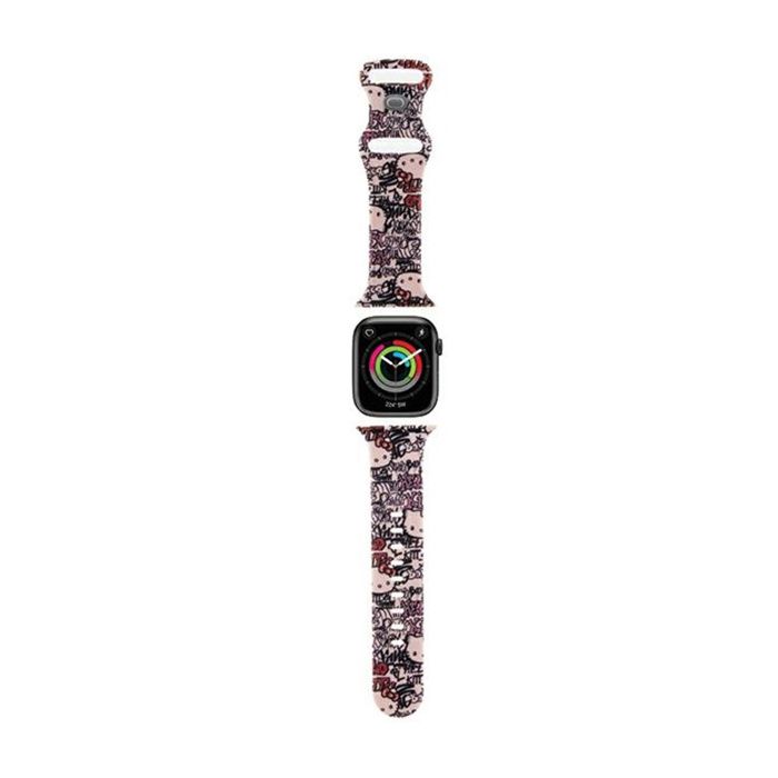 Hello Kitty Silicone Tags Graffiti Bracelet pour Apple Watch 384041 mm