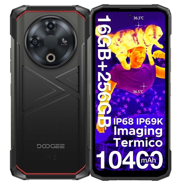 SMARTPHONE - DOOGEE - FIRE 6 - 16Go RAM - 256Go ROM - Écran 6.56 pouces - Étanche - Incassable
