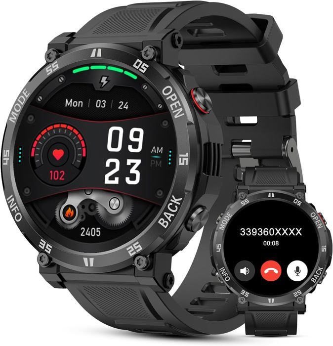 Willful Montre Connectée Femmes Homme Smartwatch Montre Sport Podometre Cardiofrequencemètre Etanche IP68 Natation Running Montre In - Téléphonie