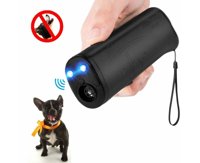 Meilleurs prix pour Répulsif à ultrasons portatif pour chien, dispositif anti-aboiement avec lampe de poche à LED, dissuasion pour chien