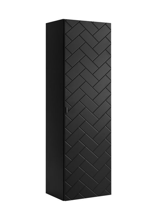 Meuble colonne suspendu de salle de bain MADIS NOIR 35 X 136 cm B