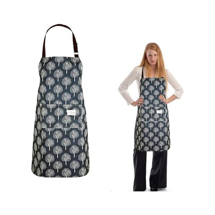 SHANFEILU Lot De 2 Tabliers De Cuisine Réglables Violet Et Café - Poche Imperméable, Serviette Absorbante Pour Barbecue, Pique-Nique Et Artisanat