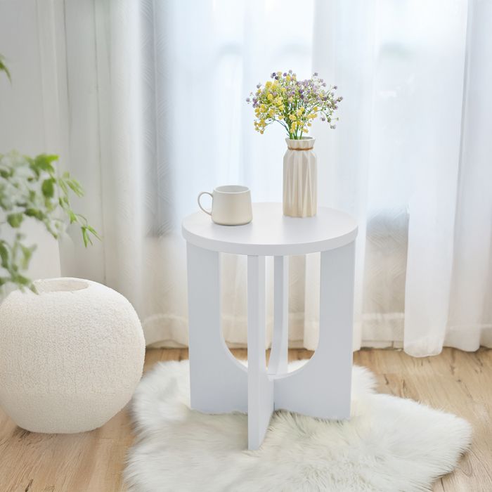 Table d' appoint Kysdajore 50 x 40 cm blanc