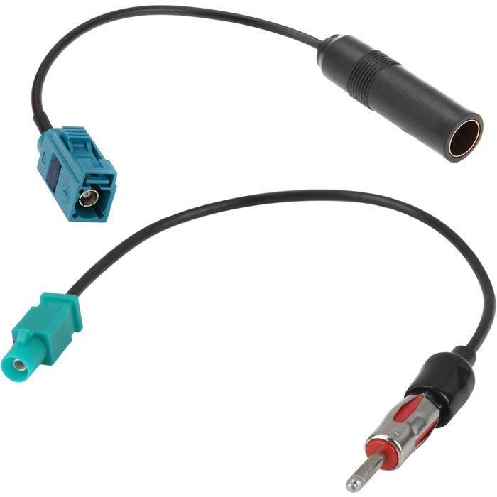 Antenne Radio Voiture Universelle Pour Pare-brise - FM/AM Avec Amplificateur - Câble 5 M Et Connecteur DIN - Facile à Coller - Compatible Voitures, Camions, SUV, Bateaux