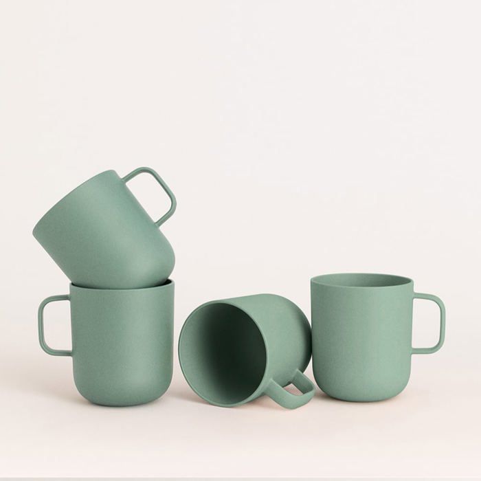 Service de 4 tasses - Create - 400 ml - PLA écologique - Micro-onde et lave-vaisselle