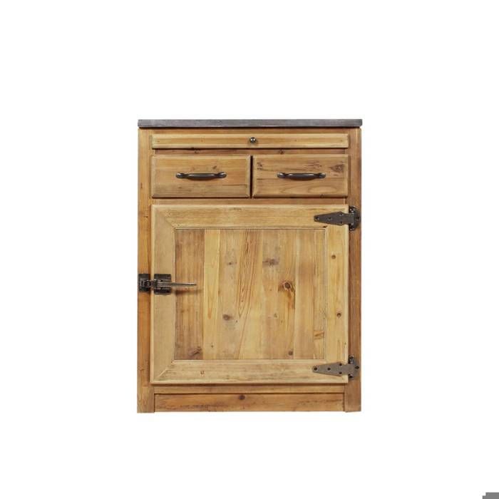Meuble bas de cuisine 2 tiroirs 1 porte - Champêtre