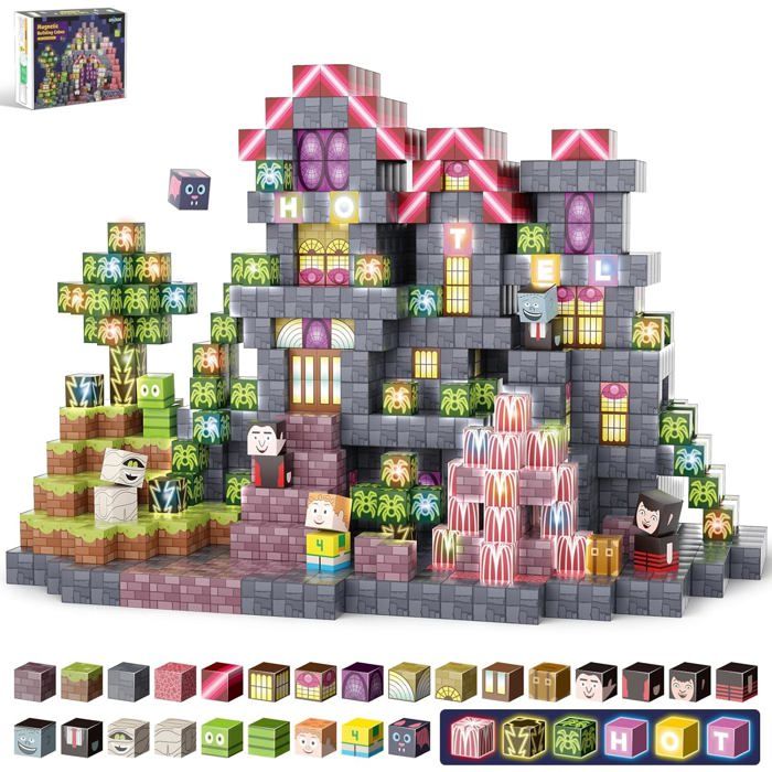 37PCS-Ensemble de blocs de construction magnétiques pour enfants