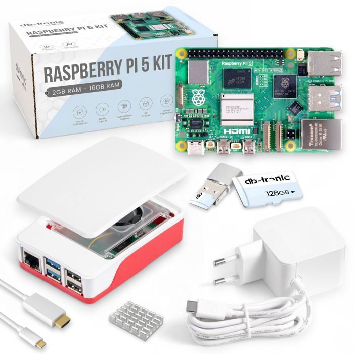 Raspberry Pi 5 8 Go Starter-Set | Édition 128 Go | Alimentation 27W ...