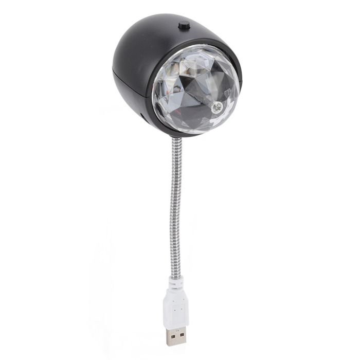 1 Projecteur USB Rotation automatique 2 modes Lampe lecture ABS Décoration voiture chambre fête .