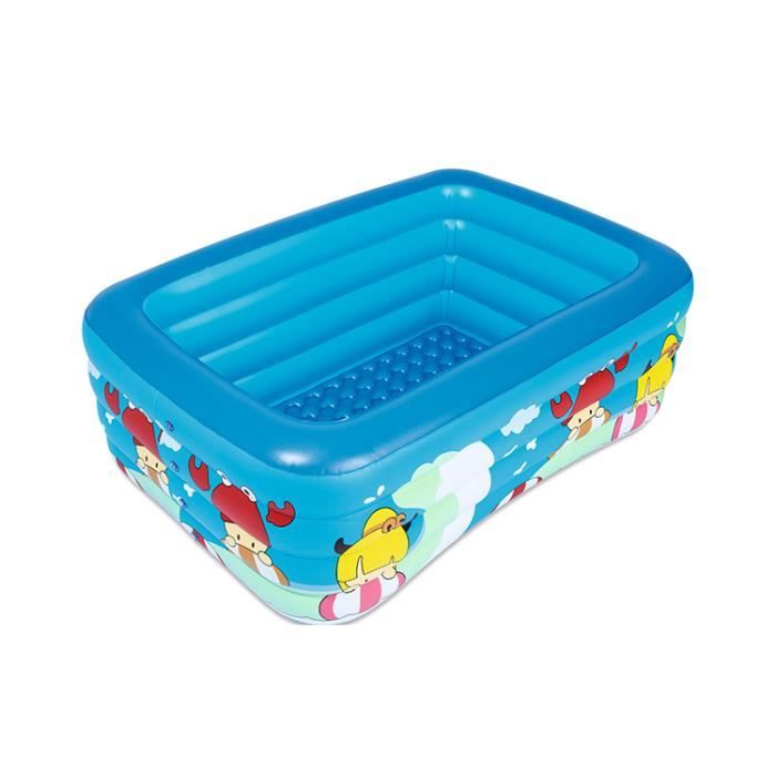 Bebe Enfant Piscine Gonflable 150x100x50cm 3 Couches Solide Bulle Pour 1 3 Personnes Jardin Accueil Aire De Jeux Achat Vente Pataugeoire Cdiscount