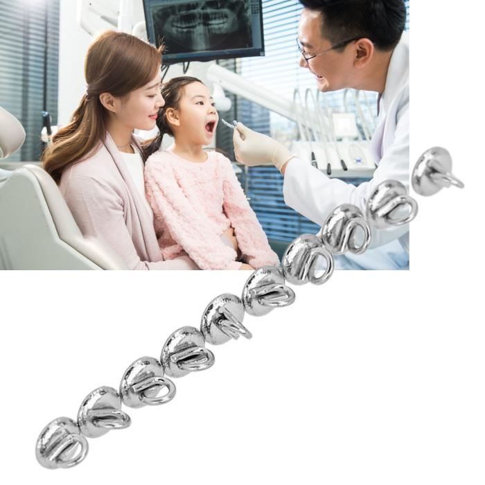 10 Boutons Dentaires Ortho Linguals Métal - Collables, Pour Crochets De Traction, Orthodontie