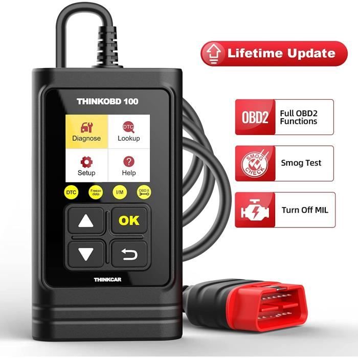 THINKOBD100 Lecteur de code OBD2 Scanner Toutes les fonctions OBD2 DTC find