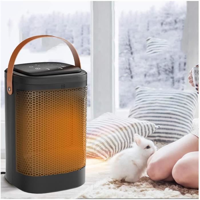Radiateur Soufflant Céramique ADLER 1000W - Minuterie 8h, Réglage Température 10-49°C, écran Tactile, Gris - 5
