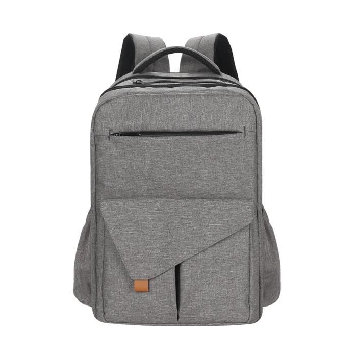 Gris foncé grande capacité sac à dos mère voyage cartable mode femmes sac  de rangement sac à couches multi-poches - Cdiscount Bagagerie - Maroquinerie