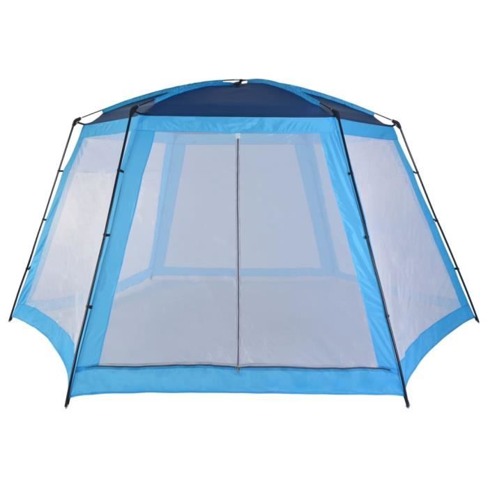 Tente de piscine Tissu 590x520x250 cm Bleu-MEE